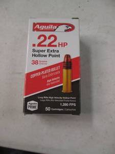 lot 14 image: Aguila Ammunition .22 Copper Plated...