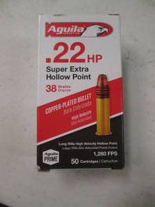lot 19 image: Aguila Ammunition .22 Copper Plated...