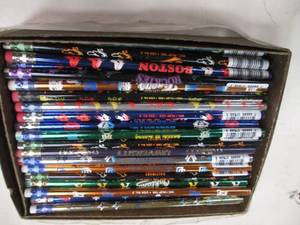 lot 30 image: Box with large number Wooden Pencil...