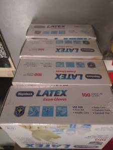 lot 37 image: 4 Boxes of Latex Exam Gloves. 100 g...