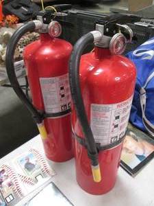 lot 41 image: Set of 2 fire extinguishers...