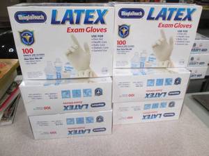 lot 78 image: 6 Boxes of Latex Exam Gloves. 100 g...