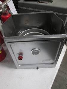 lot 85 image: Metal Coleman grill enclosure with ...