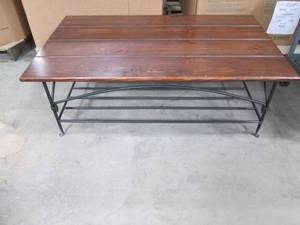 lot 88 image: Beautiful Wood Top Coffee Table wit...