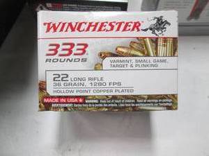 lot 107 image: Winchester 22 Long Rifle 36 grain 1...