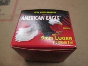 lot 118 image: Federal American Eagle 9mm Luger FM...