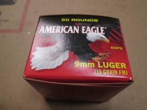 lot 119 image: Federal American Eagle 9mm Luger FM...