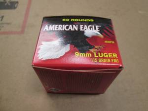 lot 120 image: Federal American Eagle 9mm Luger FM...