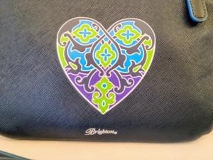Navy Brighton Heart Purse