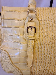Leather Alligator Print Handbag