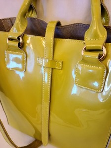 Lime Green Patent Leather Tote