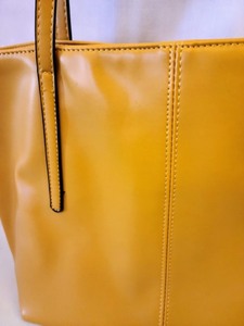 Yellow Faux Leather Tote
