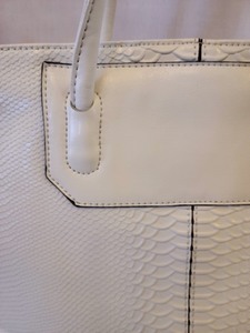 White Leather Tote