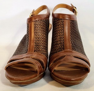 Naturalizer Brown Leather Opened Toe Mules