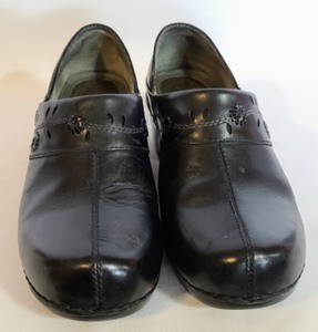 Dansko Black Leather Clogs