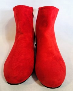 Red Suede Booties