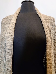 Chicos Tan With Gold Accents Sweater