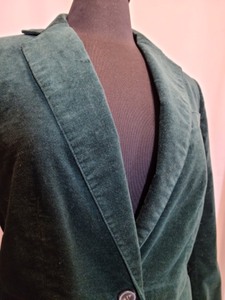 Talbots Green Velvet Fitted Jacket