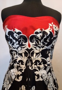 White House Black Market Strapless Silk Dress