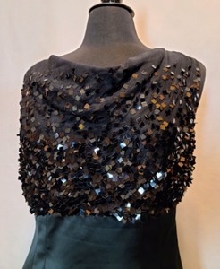 Carlisle Black Satin Sequin Top Dress