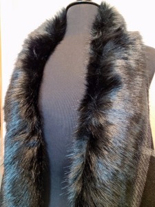 Black PlaidFaux Fur Vest