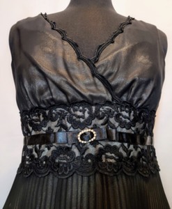 Coldwater Creek Pleated Black Dress