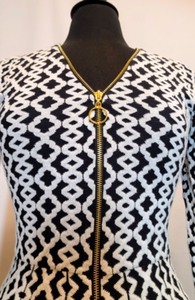 INC WhiteNavy Print Dress
