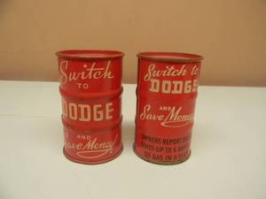lot 4 image: VINTAGE HARD TO FIND -  DODGE ADVERTISING PROMOTION OIL BARREL COIN BANKS - GREAT SET - GREAT ITEMS - SEE PICTURES