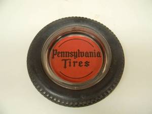 lot 27 image: VINTAGE PENNSYLVANIA TIRE  ADVERTISING ASHTRAY - NICE - SEE PICTURES