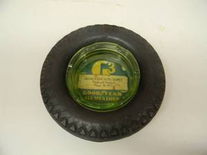 lot 29 image: VINTAGE GOOD YEAR ALL-WEATHER TIRE  ADVERTISING ASHTRAY - NICE - SEE PICTURES