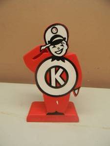 lot 33 image: VINTAGE ORIGINAL - O.K. RUBBER WELDERS COIN BANK - SAVE WITH O.K. - NICE - VERY RARE - APPROX 6 - SEE PICTURES