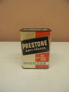 lot 65 image: VINTAGE PRESTONE ANTI-FREEZE CAN ADVERTISING BANK 3 12 - NICE RARE PIECE - SEE PICTURES