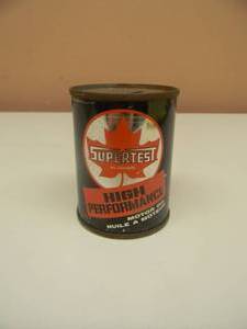 lot 69 image: VINTAGE RARE - SUPERTEST HIGH PERFORMANCE MOTOR OIL CAN ADVERTISING BANK - AWESOME PIECE - RARE - SEE PICTURES