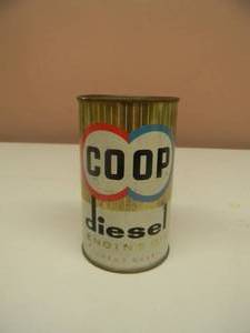 lot 70 image: VINTAGE RARE - COOP DIESEL MOTOR OIL CAN ADVERTISING BANK 3 12 - AWESOME PIECE - RARE - SEE PICTURES