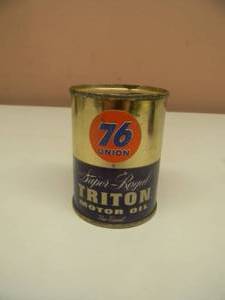 lot 72 image: VINTAGE RARE - UNION 76 TRITON MOTOR OIL CAN ADVERTISING BANK 3 - AWESOME PIECE - RARE - SEE PICTURES