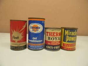 lot 73 image: VINTAGE COLLECTION  - OIL CAN ADVERTISING BANKS - AWESOME PIECES - RARE - GREAT COLLECTION - SEE PICTURES