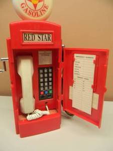lot 84 image: VINTAGE RED STAR GASOLINE PHONE GAS PUMP RANDIX MODEL GP-107 - APPROX 20 - NICE VERY COOL OLD SCHOOL PIECE - SEE PICTURES