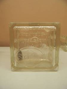 lot 94 image: Vintage Advertising Promotional Bank - SOHIO GASOLINE Glass Block - NICE - APPROX 5 BY 5 - SEE PICTURES
