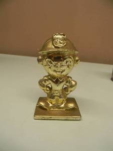lot 99 image: VINTAGE PHILLIPS 66 GAS & OIL ADVERTISING MASCOT STATUE - NICE - GREAT COLLECTIBLE - APPROX 3 34 - SEE PICTURES