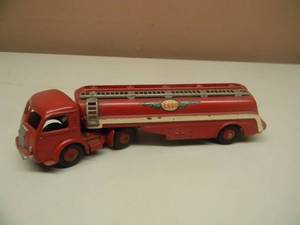 lot 107 image: VINTAGE - DINKY TOY PANHARD ESSO TANKER GENUINE ORIGINAL - MADE IN FRANCE - RARE PIECE - SEE PICTURES