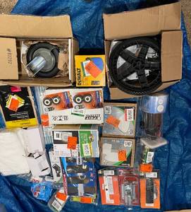 lot 20 image: Assorted lot of different items ex. Lamps, Tires, knobs ...ect