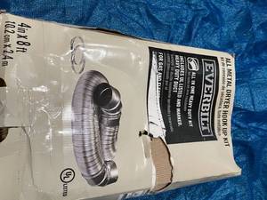 lot 25 image: 4 in. x 8 ft. All Metal Dryer Vent Hook-Up Kit by Everbilt
