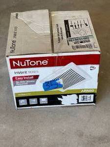 lot 35 image: 80 CFM Ceiling Bathroom Exhaust Fan with Light by Broan-NuTone