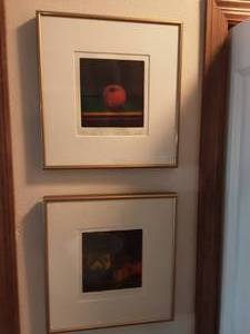 lot 40 image: 2-Original Framed Prints 13 x13.5