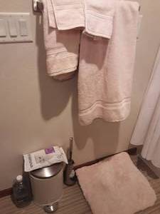 lot 75 image: Simple Human Garbage Can & Other Bathroom Related