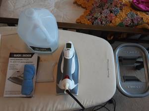 lot 93 image: Black & Decker Digital Advantage Iron & Rowenta Ironing Board