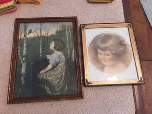 lot 97 image: 2-Vintage Framed Prints