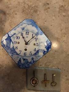lot 108 image: Vintage 8 Day Clock Marked Germany