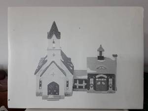 lot 139 image: Department 56-Good Shepherd Chapel & Church School