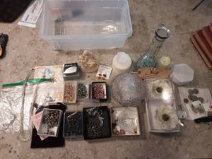 lot 182 image: Rosaries, Crystal Trinket Box, Sterling Necklaces, Stamps & Coins From Cayman Islands, More